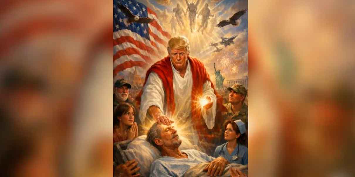 Imagen de Trump como Jesucristo causa indignación global y termina eliminada