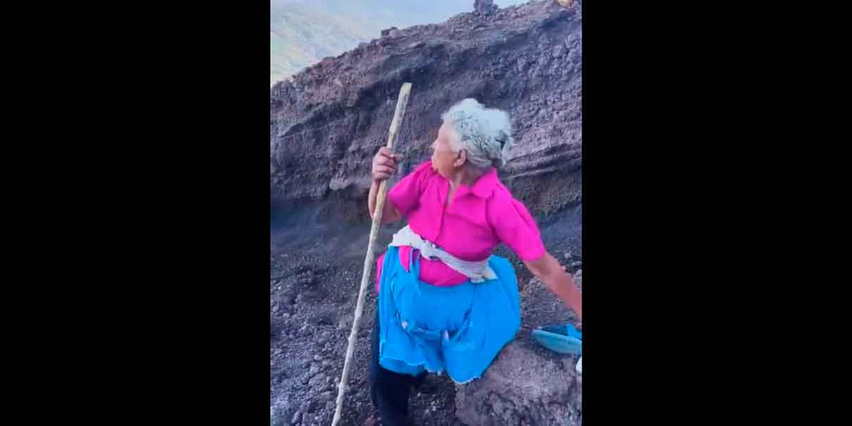 Mujer de 72 años asciende el volcán Chaparrastique sin equipo y sorprende en redes