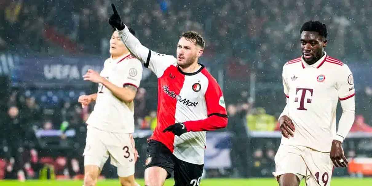 Santi Giménez anotó DOBLETE al Bayern; iguala marca de Messi y Neymar en Champions League