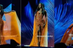 Gabrielle Henry sufre fuerte caída en Miss Universo 2025; esto se sabe sobre su estado de salud