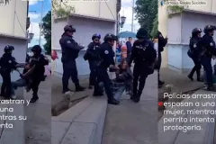 Polémica en Oaxaca. Perro defiende a su dueña de abuso policial
