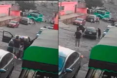 VIDEO. Auto sin freno se precipita mientras jóvenes bebían micheladas en Tlalnepantla