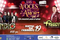 Revive el romance con “Las Voces del Amor”: Yndio, Los Freddys y Trío Cormorán en Puebla
