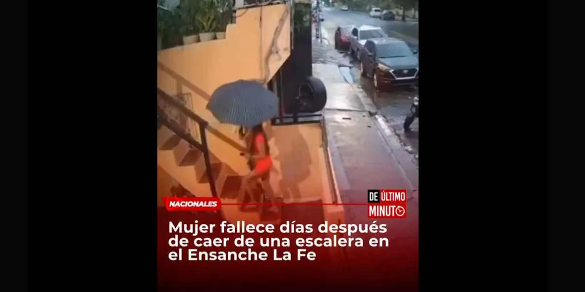 VIDEO. Misteriosa muerte de una mujer a caer de unas escaleras en Santo Domingo