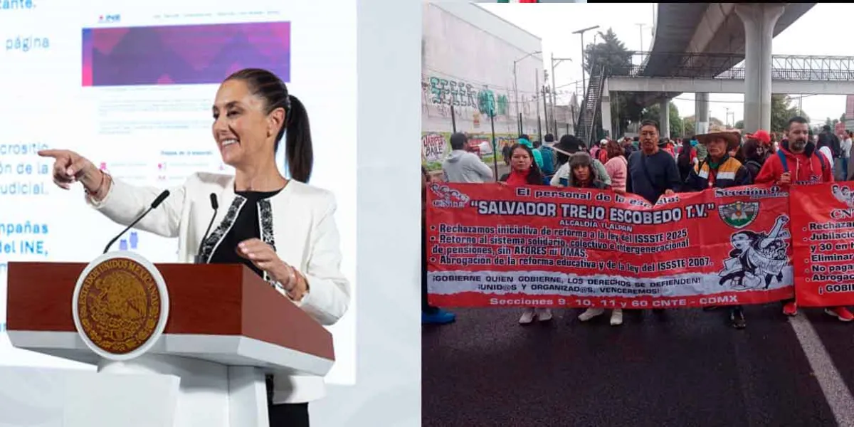 Demandas de la CNTE no son viables, responde Sheinbaum tras 72 horas de bloqueos