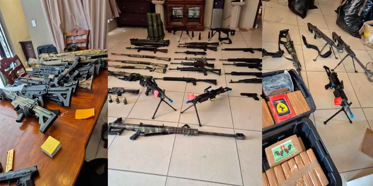 Operativo en Poncitlán: SEDENA asegura poderoso y cuantioso arsenal al CJNG 