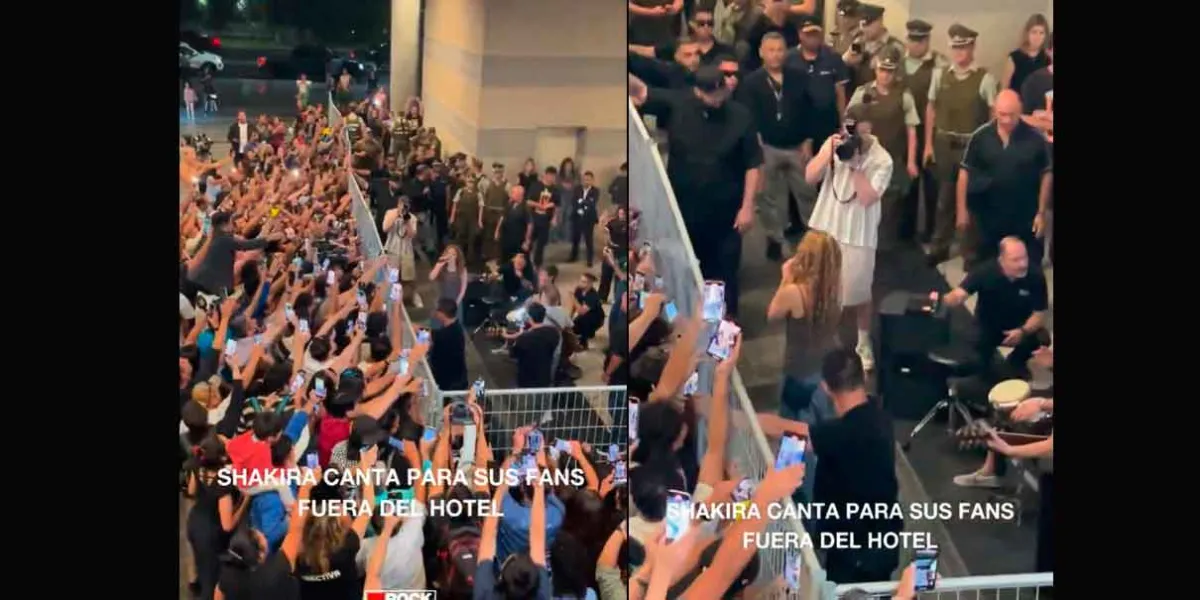 Shakira sorprende a sus fans con un mini concierto en Santiago