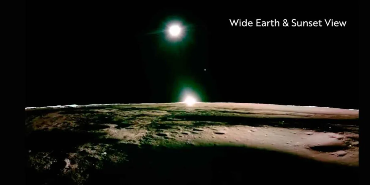 VIDEO. La sonda  “Blue Ghost” capta hermoso atardecer desde la Luna 
