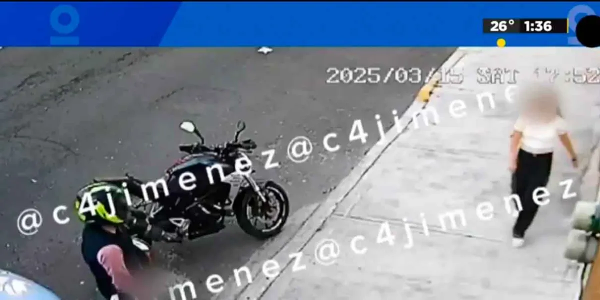 VIDEO. Motociclista baja de su moto para acosar a una menor de edad 