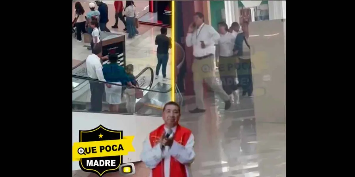 Cura corrupto es captado con su novia en centro comercial de EDOMEX 
