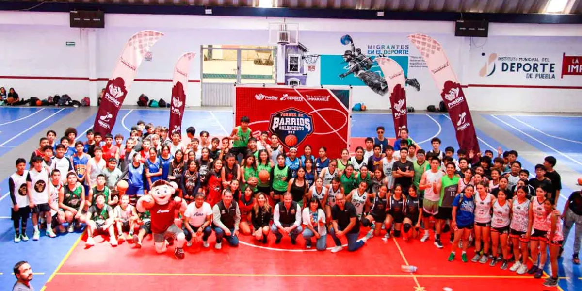 Gran participación de las y los poblanos en el Torneo de Barrios baloncesto 3x3 del IMDP