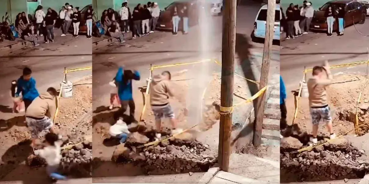 VIDEO. Niños destructores provocan fuga masiva de agua en Naucalpan 