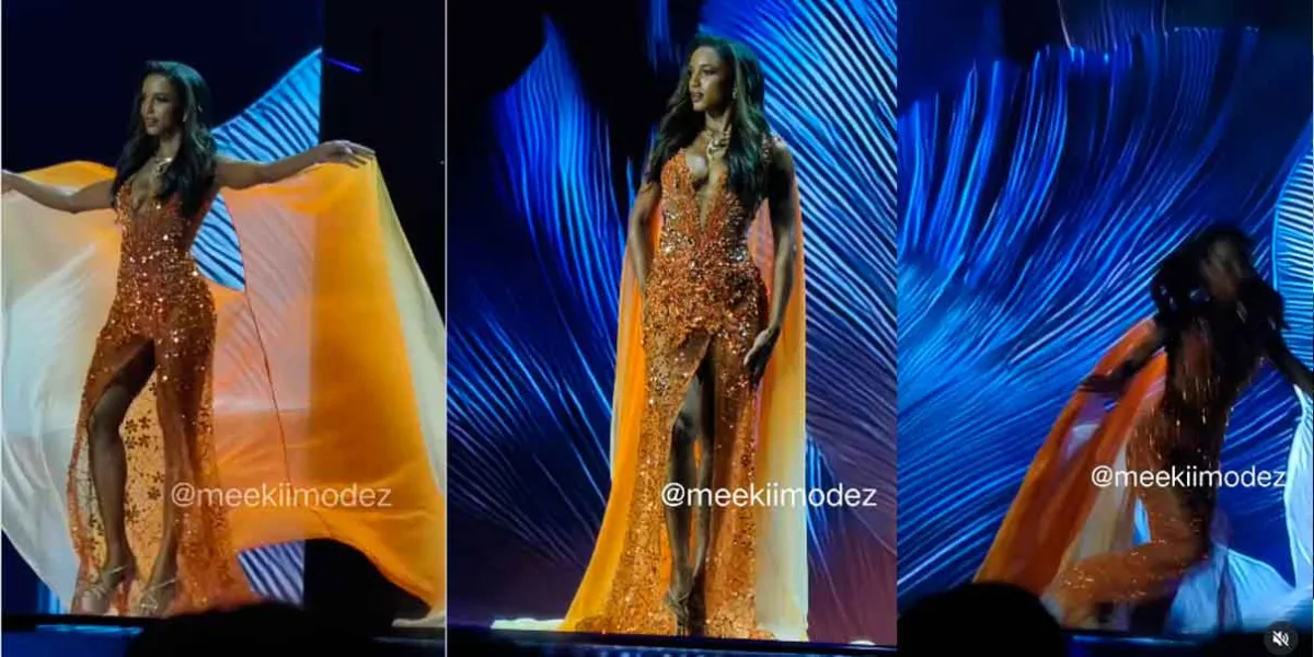 Gabrielle Henry sufre fuerte caída en Miss Universo 2025; esto se sabe sobre su estado de salud