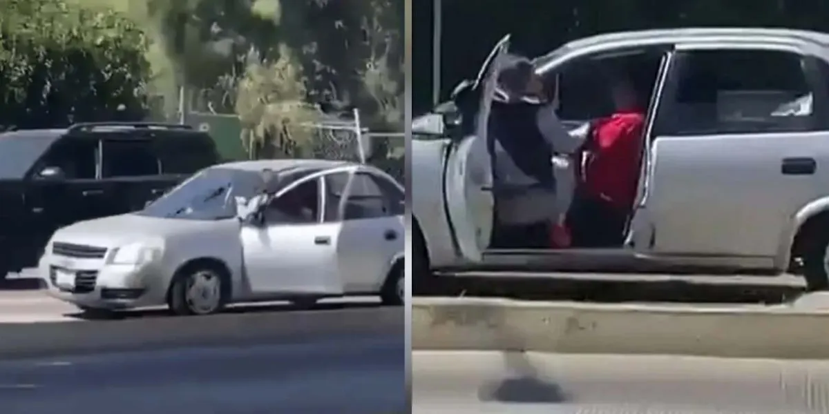 Mujer se aferra a su auto en movimiento para frustrar robo en Puebla