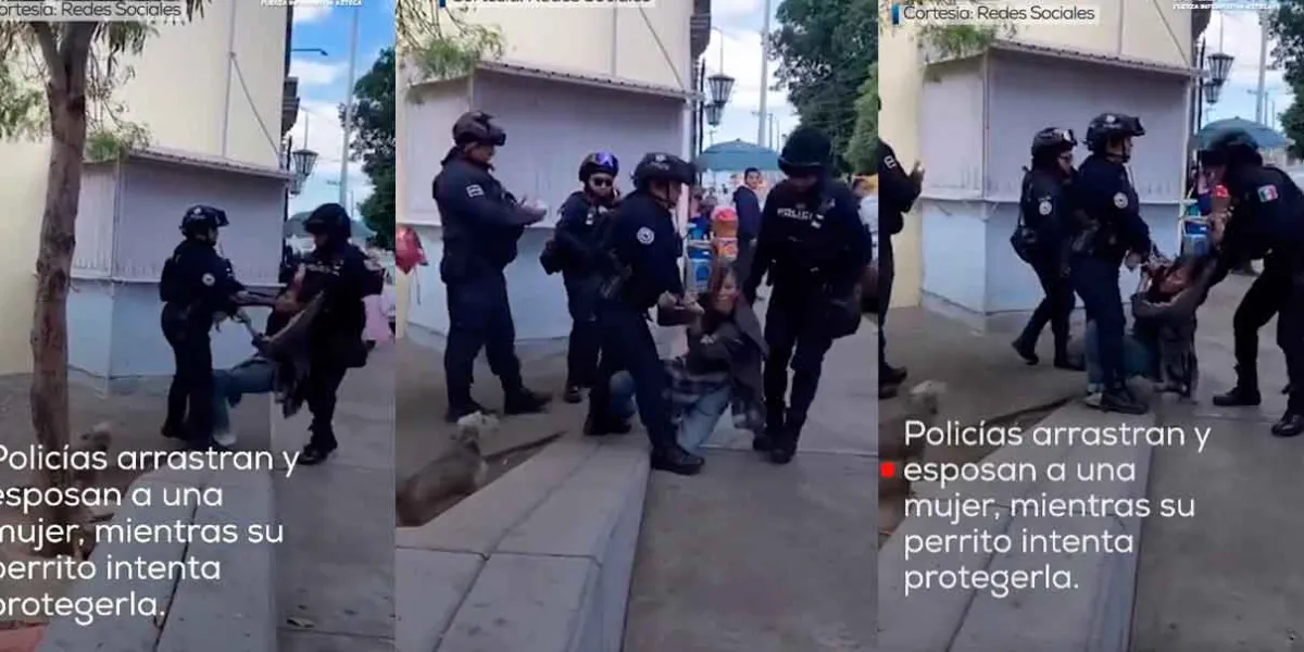 Polémica en Oaxaca. Perro defiende a su dueña de abuso policial