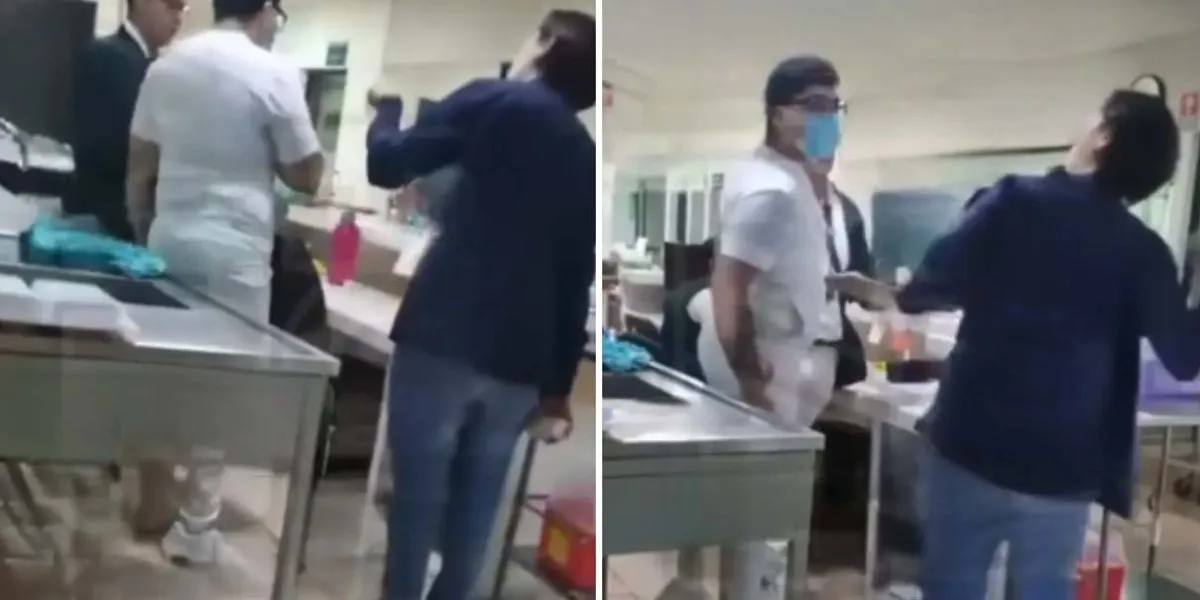 VIDEO muestra a doctora cacheteando a enfermero en hospital del IMSS 