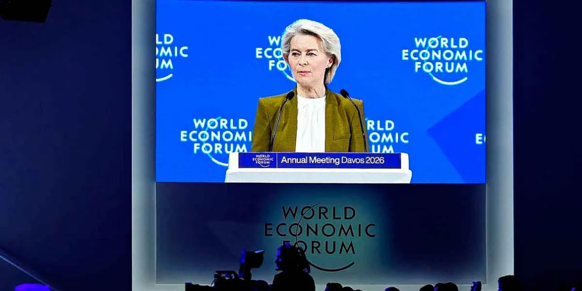 Von der Leyen responde a Trump en Davos y rechaza amenazas de aranceles por Groenlandia
