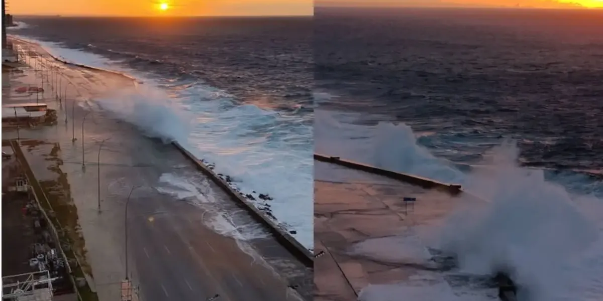 Evacuaciones y cortes de servicios por fuerte oleaje en Cuba debido a un Frente Frío