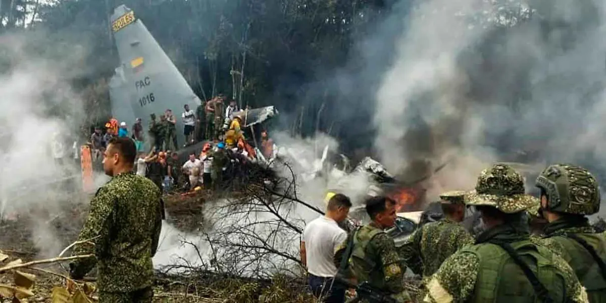 Avión Hércules  se estrella en Colombia con más de 100 militares a bordo