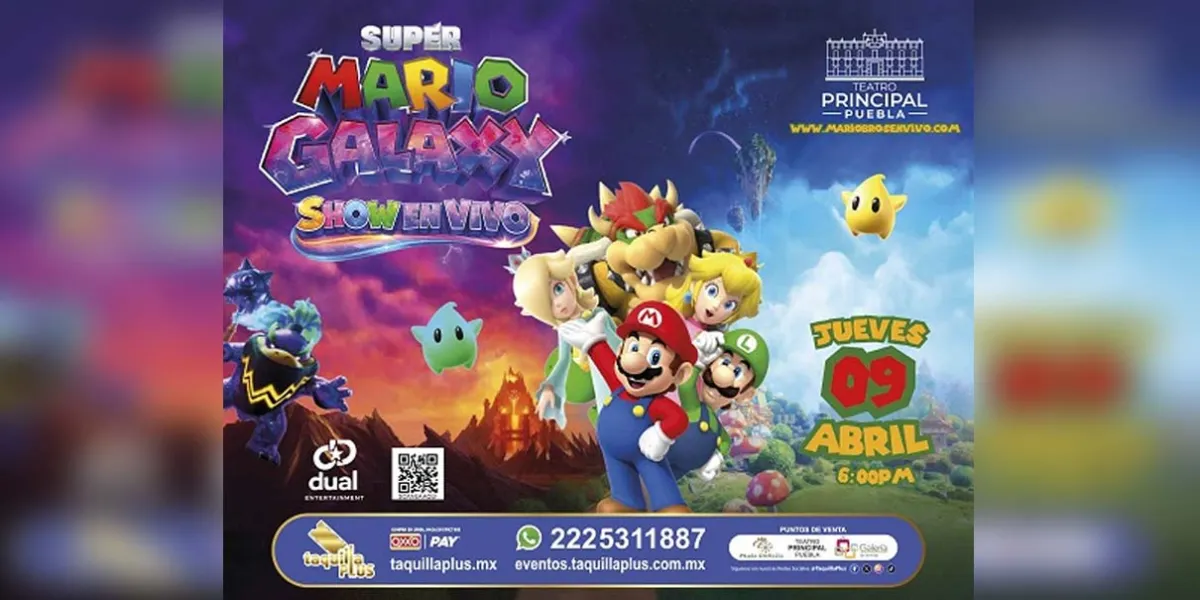 Mario Galaxi y sus amigos intergalácticos llegan a Puebla con show en vivo