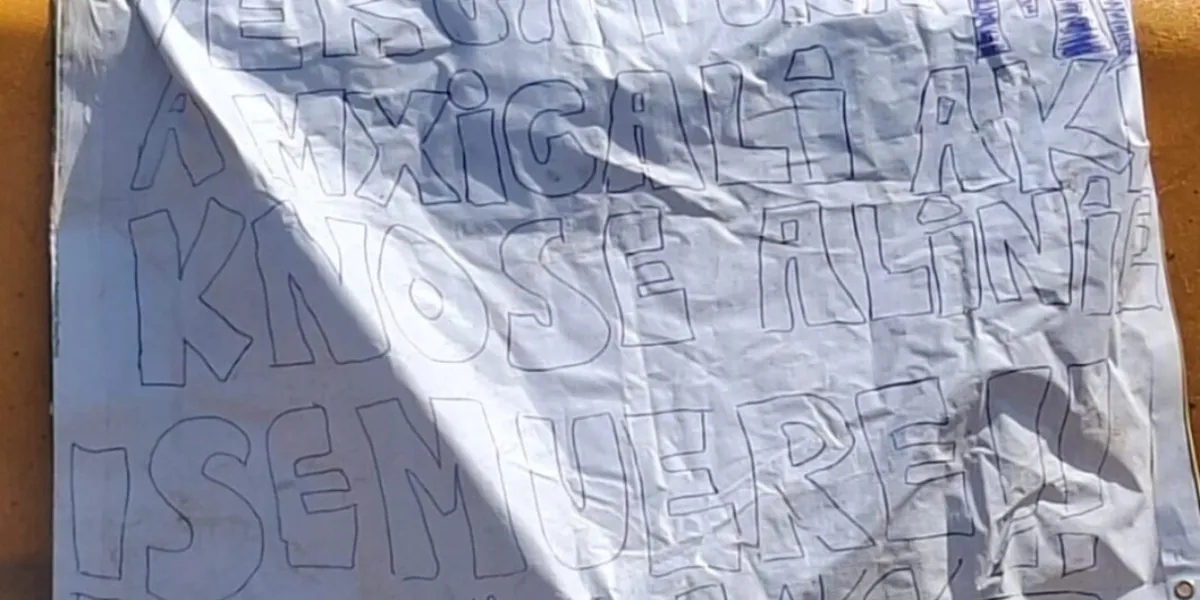 Localizan narcomanta firmada por “Mayito Flaco” en Mexicali