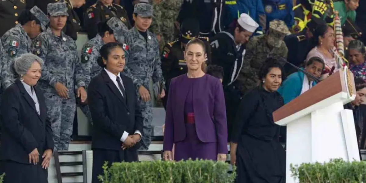 Sheinbaum honra el valor de las mujeres en las fuerzas armadas