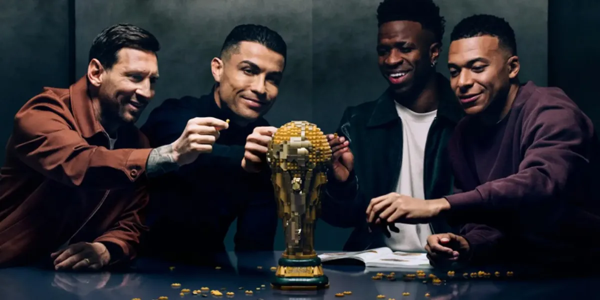 Messi, Cristiano, Mbappé y Vinícius protagonizan publicidad de Lego rumbo al Mundial 2026