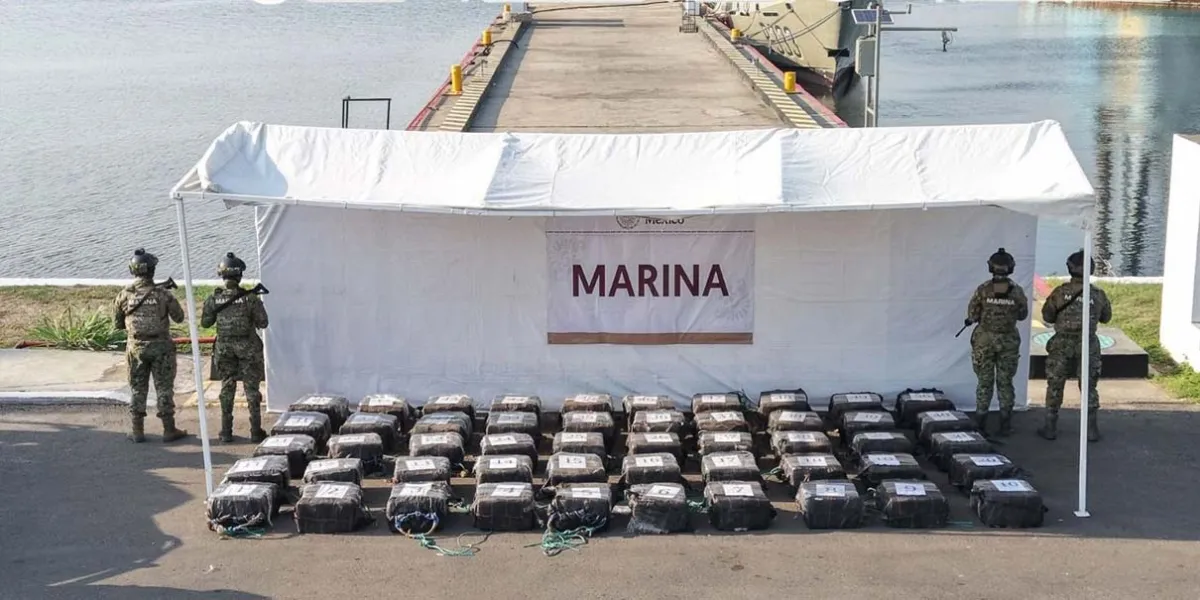 Marina asegura 1.5 toneladas de narcóticos en Chiapas; hay cinco detenidos