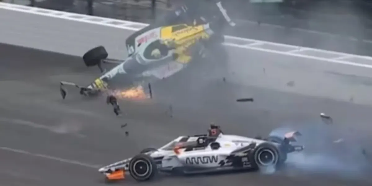 Pato O’Ward involucrado en accidente múltiple en la práctica de las 500 Millas de Indianápolis