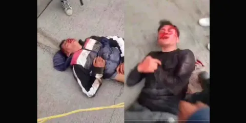 IMÁGENES SENSIBLES. Linchan a asaltantes de repartidor de Didi en Chimalhuacán