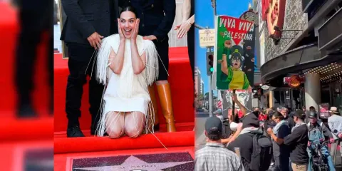 VIDEO. La hermosa Gal Gadot recibe su estrella en el Paseo de la Fama en medio de protestas