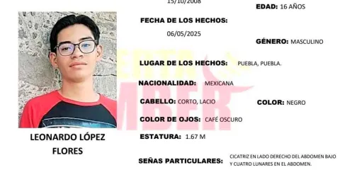 ALERTA AMBER. Urge localizar a Leonardo López Flores de 16 años