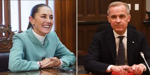 Mark Carney invita a Claudia Sheinbaum al G7: tensión comercial y dólar en juego