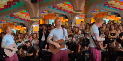 Ed Sheeran se echa un "palomazo" inolvidable  en el Salón Tenampa de Garibaldi