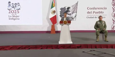 Por bloqueo de la CNTE, la mañanera sin reporteros presentes