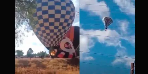 Tragedia en Zacatecas: globo aerostático se incendia en pleno vuelo y deja una víctima fatal
