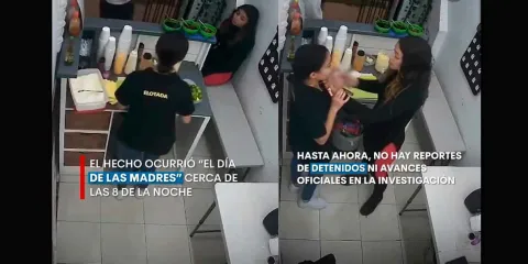 VIDEO. Pareja finge ser cliente de puesto de elotes y vendedora termina asaltada con su propio cuchillo 