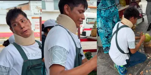 "El Piñas" regresa con dignidad a su puesto de frutas en Tehuacán tras brutal agresión