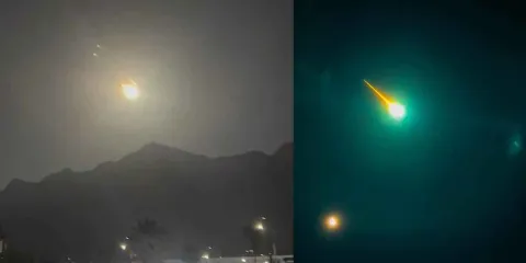 ¿Meteorito en Monterrey? Captan espectacular luz en el cielo nocturno