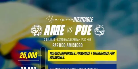 América enfrenta a Puebla en su último amistoso previo al Apertura 2025, POR 