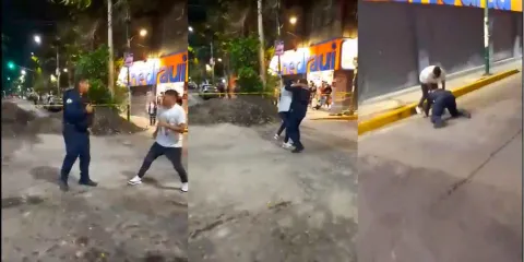 IMÁGENES SENSIBLES. Pelea entre policía y motociclista en CDMX se viraliza en redes