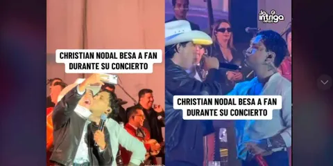 VIDEO. Christian Nodal causa polémica por cantar ebrio y besar a fan en Lagos de Moreno