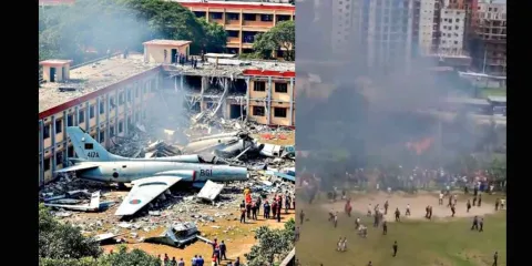 VIDEO. En Bangladésh se estrella avión militar sobre escuela y deja al menos 18 muertos