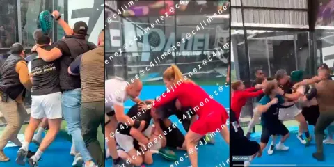 VIDEO. Jugador es brutalmente golpeado por guarura y sujeto  en club de pádel en Atizapán