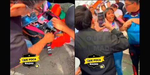 VIDEO. Una joven es capturada por integrantes de la marcha gay por robo de celulares en la CDMX 