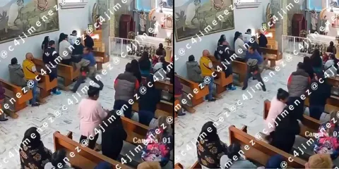 Sujeto  logra detener intento de homicidio con machete dentro de iglesia en Los Reyes La Paz