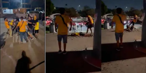 VIDEO. "Patadón" deja noqueado a aficionado en una pelea tras el Tigres vs América