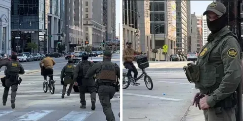 Ciclista migrante se vuelve VIRAL tras escapar del ICE en Chicago 