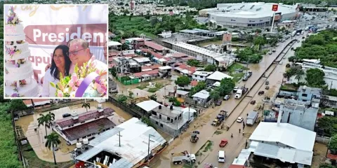 Acapulco se ahoga y alcaldesa festeja su cumpleaños en el Ayuntamiento