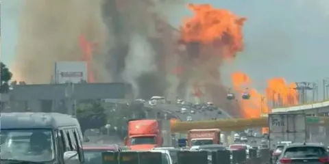 Explosión de pipa en Puente de la Concordia deja 4 muertos y 90 heridos